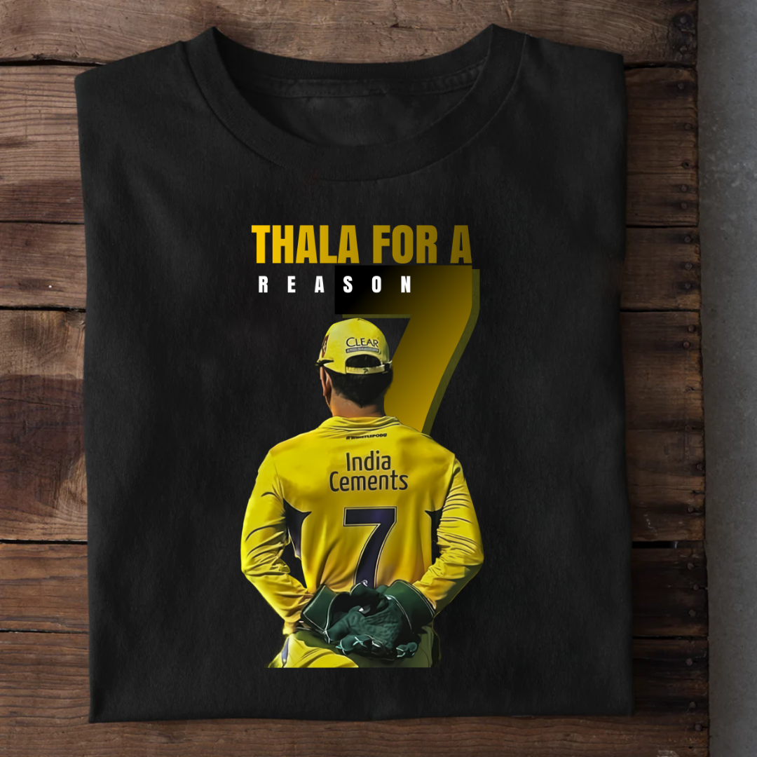 DHONI : THALA FOR A REASON (PREMIUM UNISEX OVERSIZED T-SHIRT)