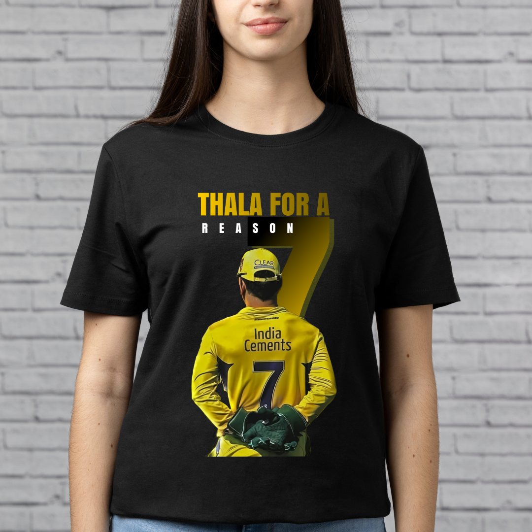 DHONI : THALA FOR A REASON (PREMIUM UNISEX OVERSIZED T-SHIRT)