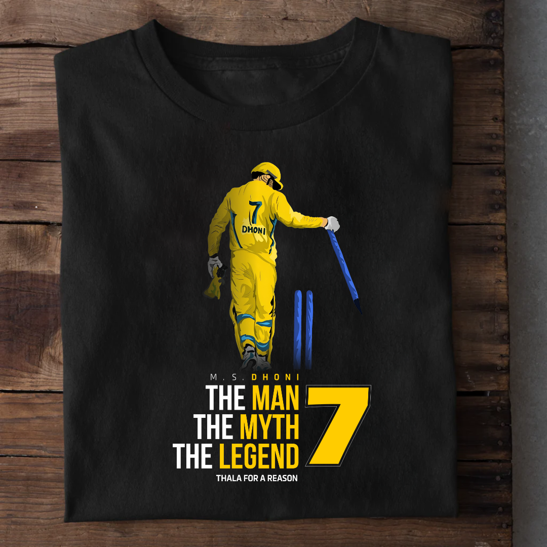 DHONI: THE MAN, THE MYTH, THE LEGEND (PREMIUM UNISEX OVERSIZE T-SHIRT)