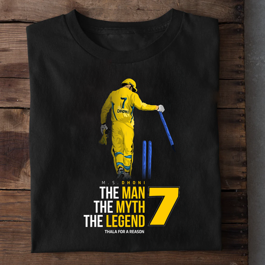 DHONI: THE MAN, THE MYTH, THE LEGEND (PREMIUM UNISEX OVERSIZE T-SHIRT)