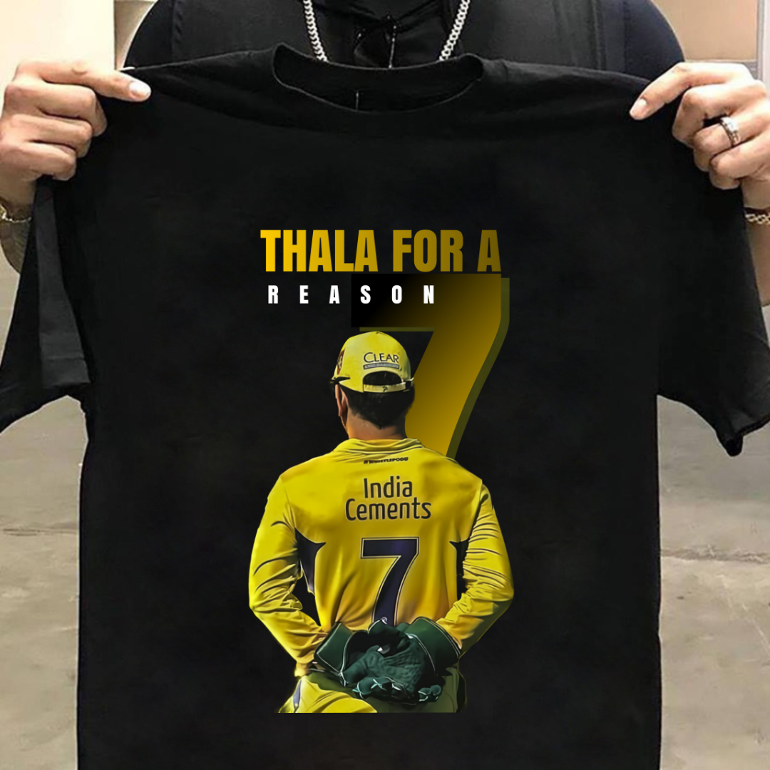 DHONI : THALA FOR A REASON (PREMIUM UNISEX OVERSIZED T-SHIRT)