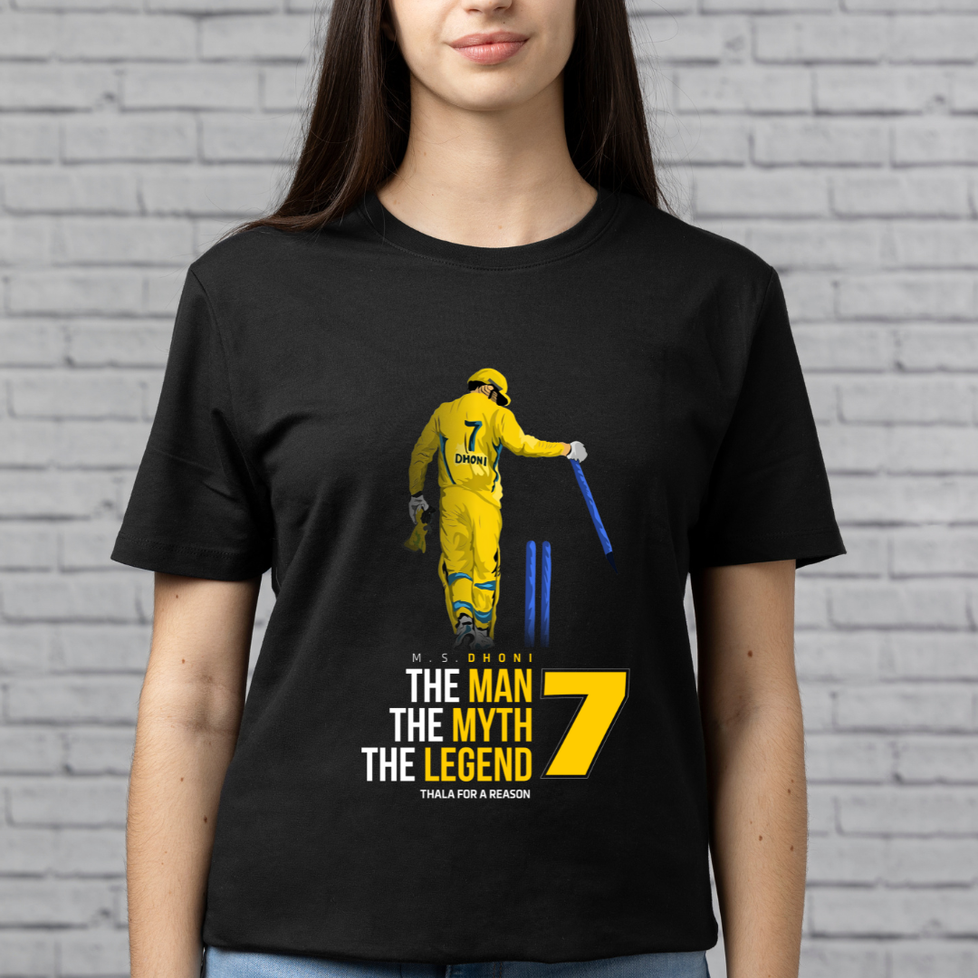 DHONI: THE MAN, THE MYTH, THE LEGEND (PREMIUM UNISEX OVERSIZE T-SHIRT)